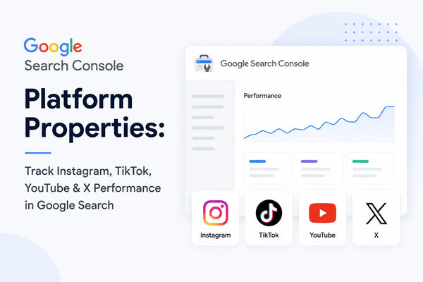 Google Search Console Platform Properties: Track Instagram, TikTok, YouTube & X Performance in Google Search